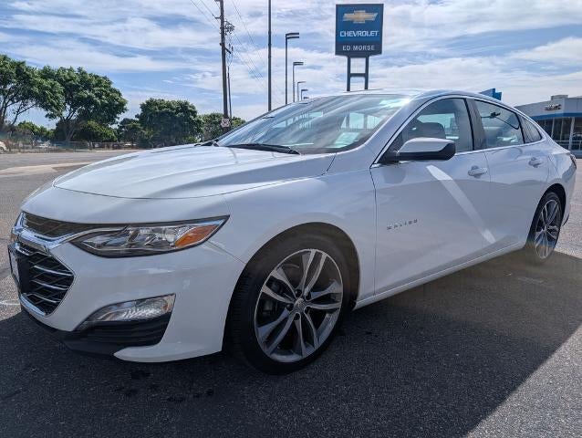 2024 Chevrolet Malibu LT in Summit White — front three-quarter view