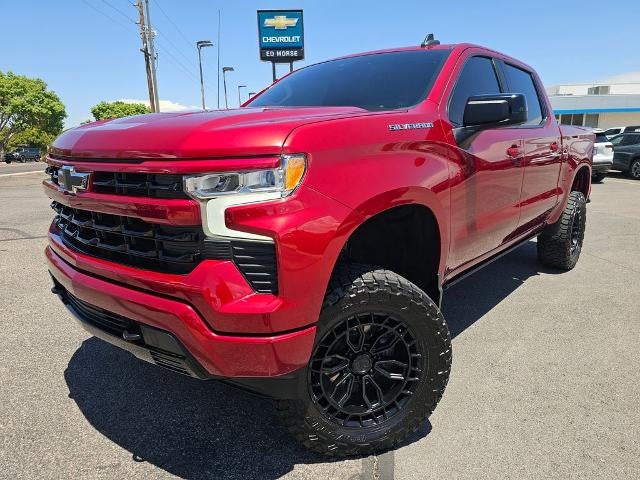 2025 Chevrolet Silverado 1500 Crew Cab Short Box 4-Wheel Drive RST in Radiant Red Tintcoat — front three-quarter view