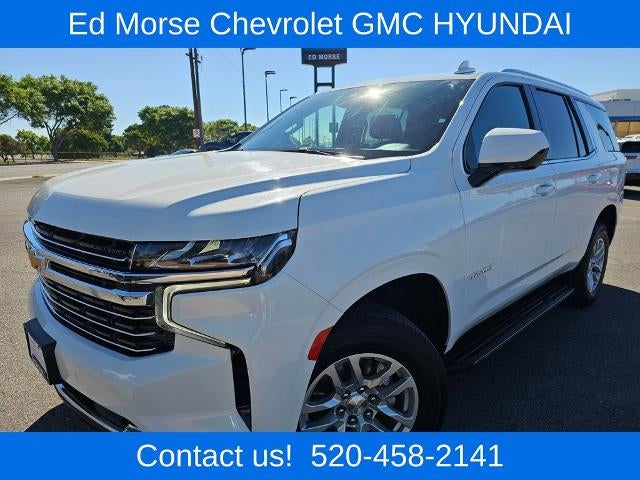 2024 Chevrolet Tahoe 2WD LT in Summit White — front three-quarter view