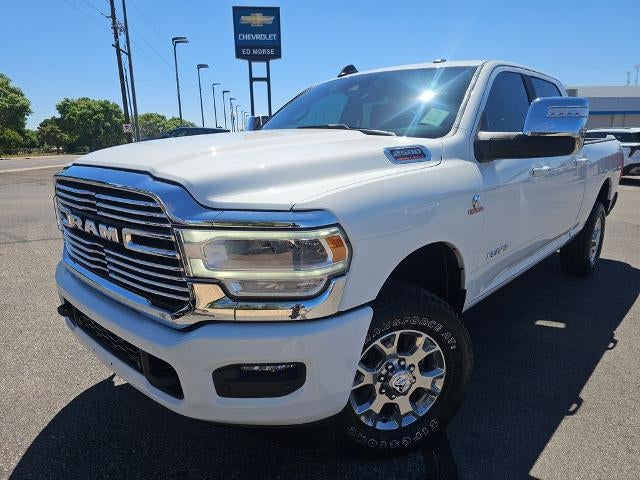 2024 RAM 2500 Laramie 4x4 Crew Cab 6'4" Box in Bright White Clearcoat — front three-quarter view