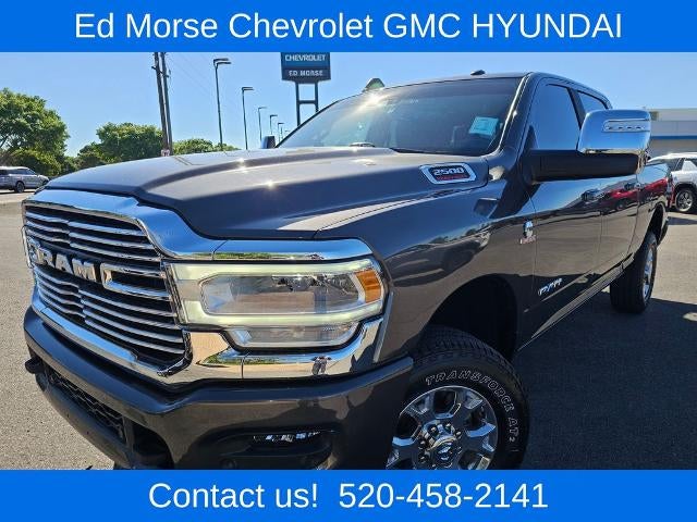 2024 RAM 2500 Laramie 4x4 Crew Cab 6'4" Box in Granite Crystal Metallic Clearcoat — front three-quarter view