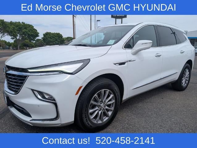 2024 Buick Enclave Premium AWD in Summit White — front three-quarter view