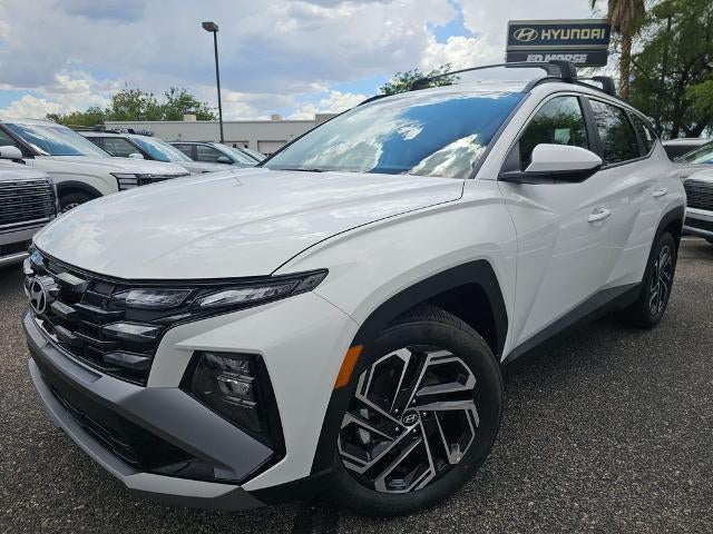 2026 Hyundai TUCSON SEL Plus FWD in Serenity White Pearl — front three-quarter view