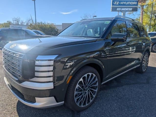 2026 Hyundai PALISADE Calligraphy AWD in Titan Green — front three-quarter view