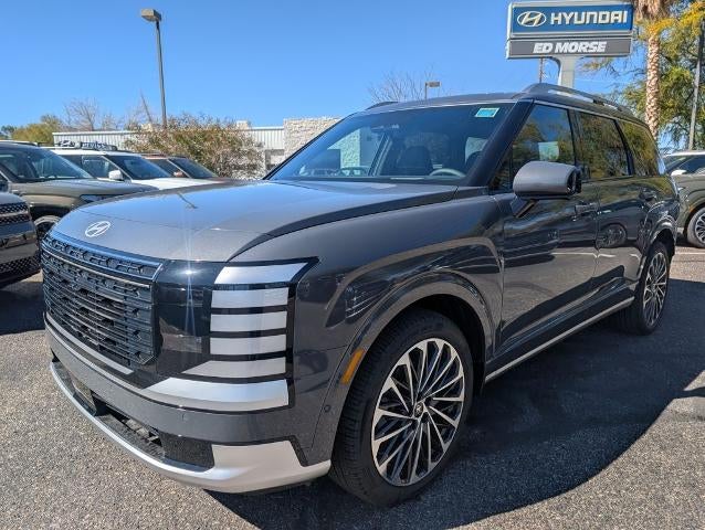 2026 Hyundai PALISADE Calligraphy AWD in Ecotronic Gray Pearl — front three-quarter view