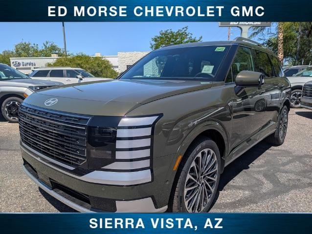 2026 Hyundai PALISADE HYBRID Calligraphy in Titan Green — front three-quarter view